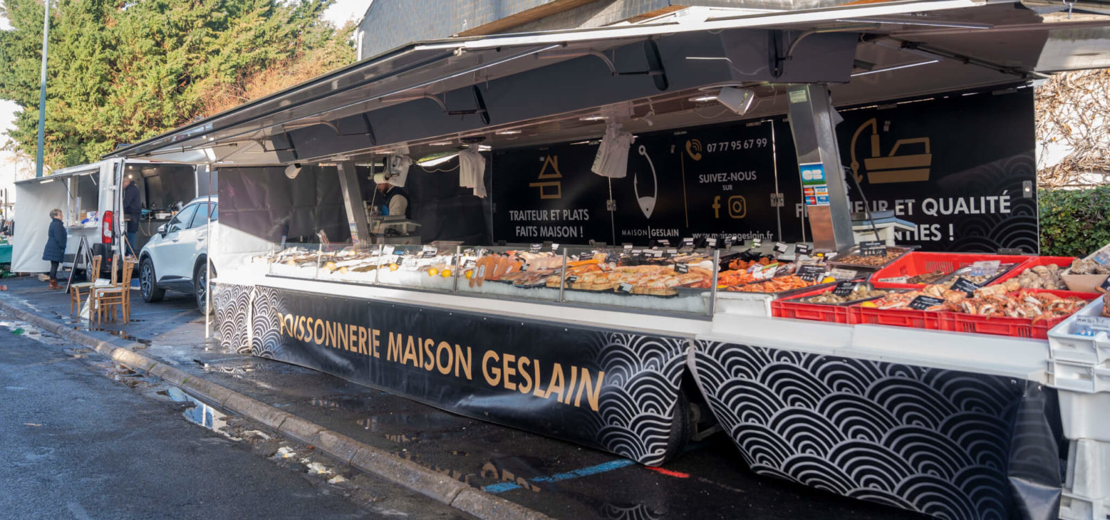 Notre étal au marché Boulevard Leroy - Caen